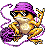 HP Froggster - the mascot for it's a hard frogg's life crochet pattern maker